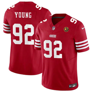 Chase Young San Francisco 49ers red FUSE jersey