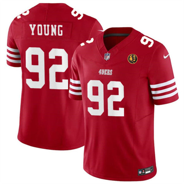 Chase Young San Francisco 49ers red FUSE jersey