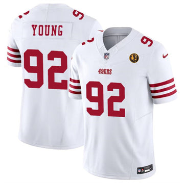 Chase Young San Francisco 49ers white FUSE jersey