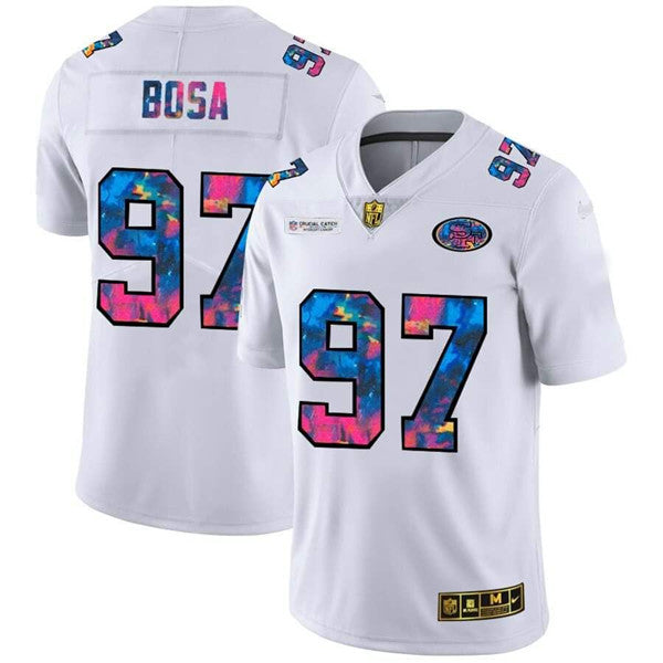 Nick Bosa San Francisco 49ers white jersey