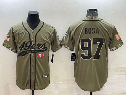 Nick Bosa San Francisco 49ers olive Salute To Service jersey