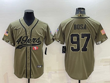 Nick Bosa San Francisco 49ers olive Salute To Service jersey