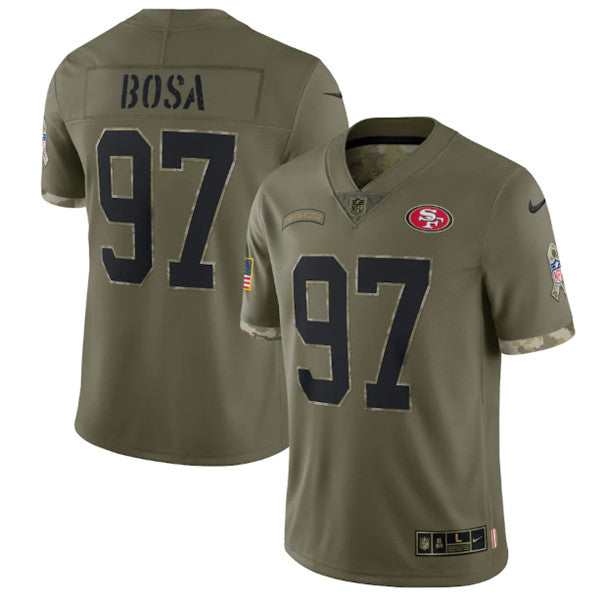 Nick Bosa San Francisco 49ers olive Salute To Service jersey