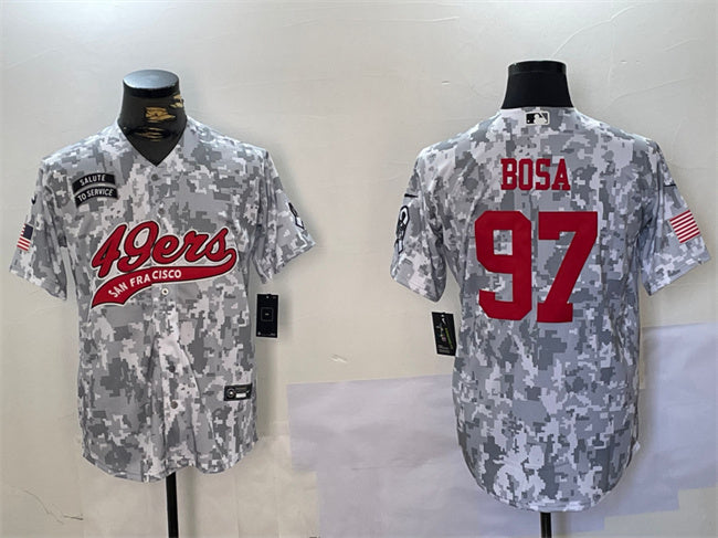 Nick Bosa San Francisco 49ers camo Salute To Service jersey