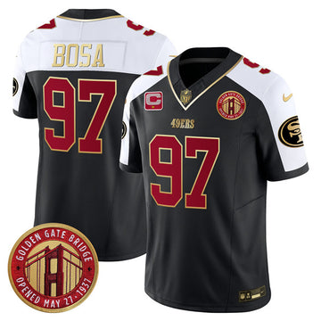 Nick Bosa Balck San Francisco 49ers golden FUSE jersey