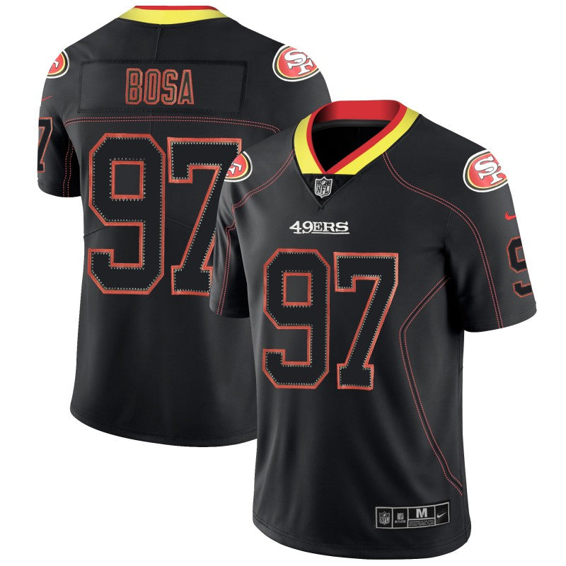Nick Bosa San Francisco 49ers black Lights Out jersey