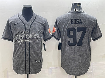 Nick Bosa San Francisco 49ers gray jersey