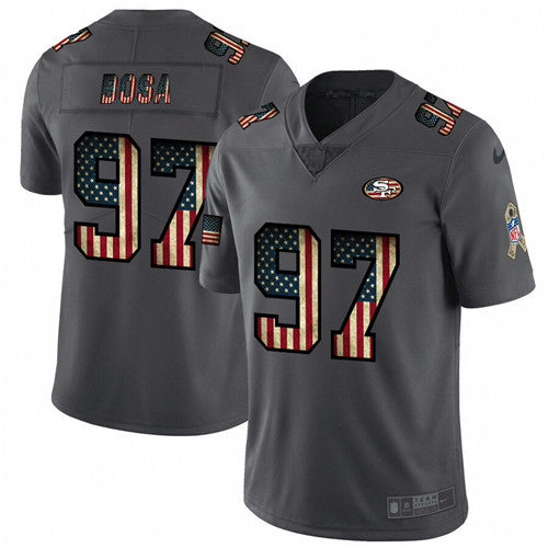 Nick Bosa San Francisco 49ers grey Salute To Service jersey