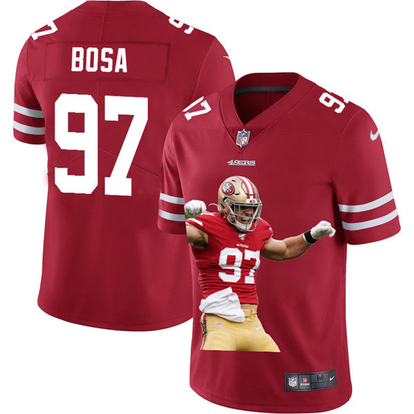 Nick Bosa San Francisco 49ers red jersey