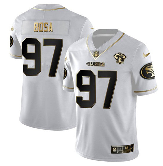 Nick Bosa San Francisco 49ers white jersey