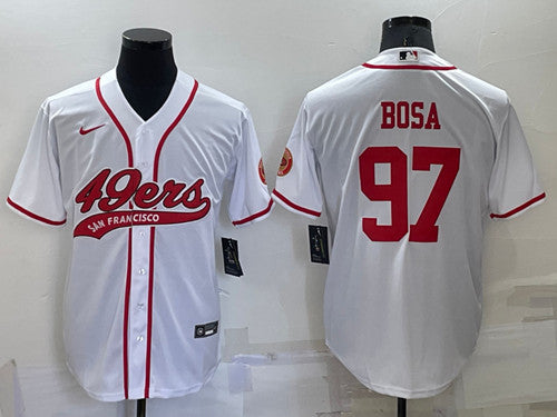 Nick Bosa San Francisco 49ers white jersey