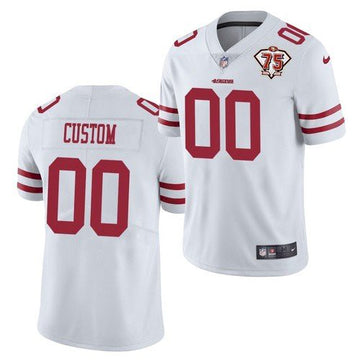 Custom San Francisco 49ers white jersey