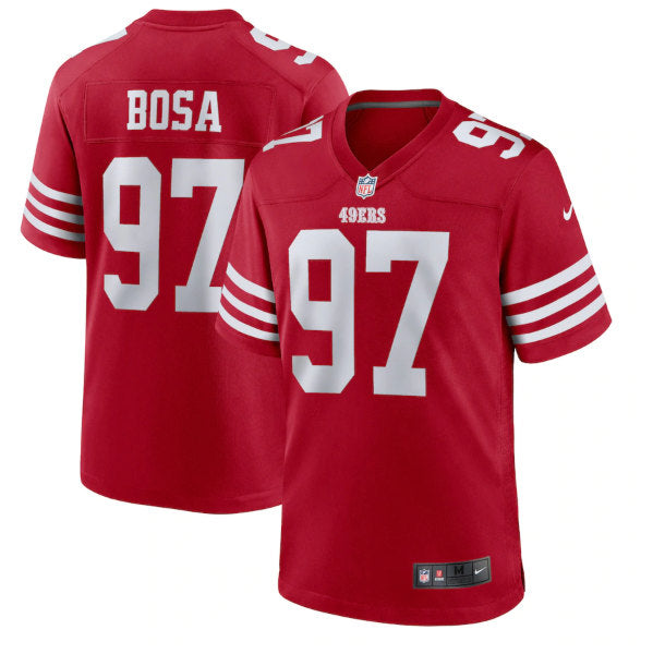 Custom San Francisco 49ers scarlet Game jersey