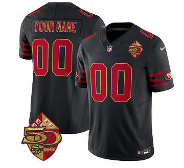 Custom San Francisco 49ers black FUSE jersey