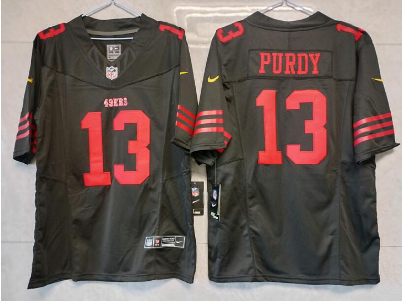 Custom San Francisco 49ers black FUSE jersey
