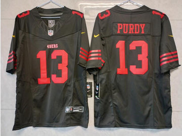 Custom San Francisco 49ers black FUSE jersey