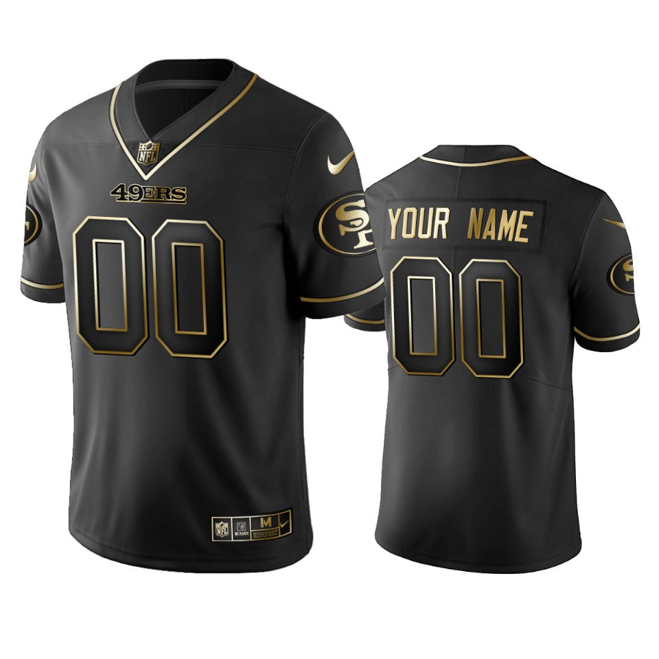 Custom San Francisco 49ers black jersey
