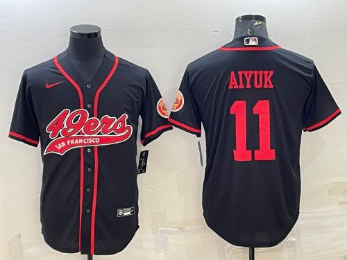 Custom San Francisco 49ers black jersey