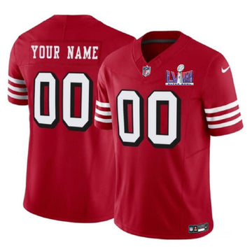 Custom San Francisco 49ers red FUSE jersey