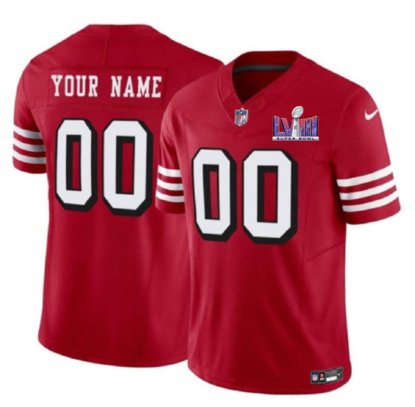 Custom San Francisco 49ers red FUSE jersey