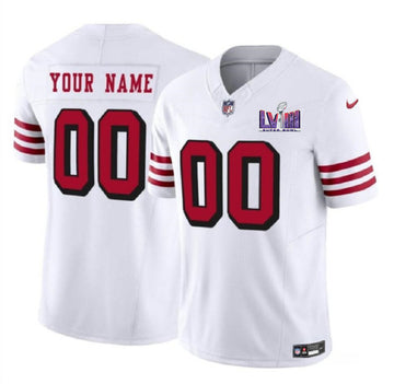 Custom San Francisco 49ers white FUSE jersey