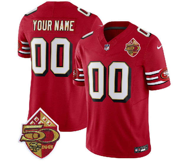 Custom San Francisco 49ers red FUSE jersey