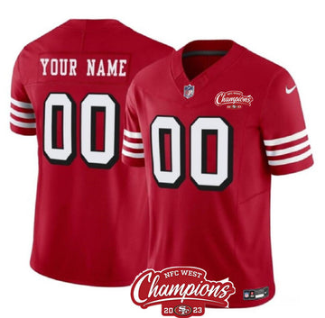 Custom San Francisco 49ers red FUSE jersey
