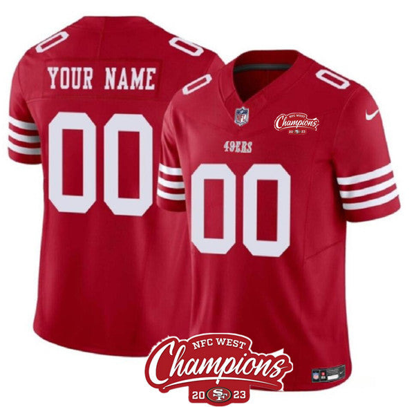 Custom San Francisco 49ers red FUSE jersey