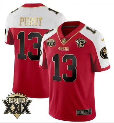 Custom San Francisco 49ers red jersey