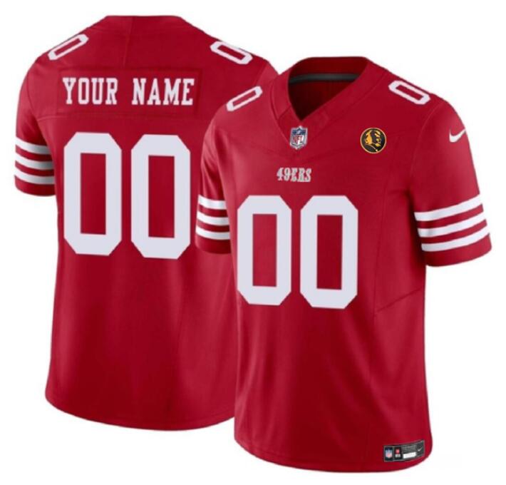 Custom San Francisco 49ers scarlet FUSE jersey