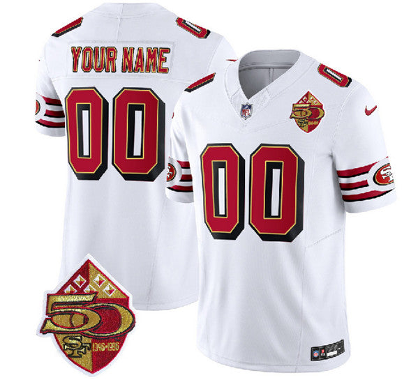 Custom San Francisco 49ers white FUSE jersey