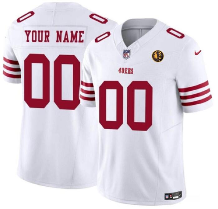 Custom San Francisco 49ers white FUSE jersey