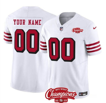 Custom San Francisco 49ers white FUSE jersey