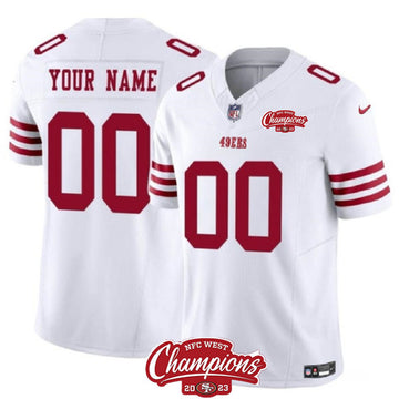 Custom San Francisco 49ers white FUSE jersey