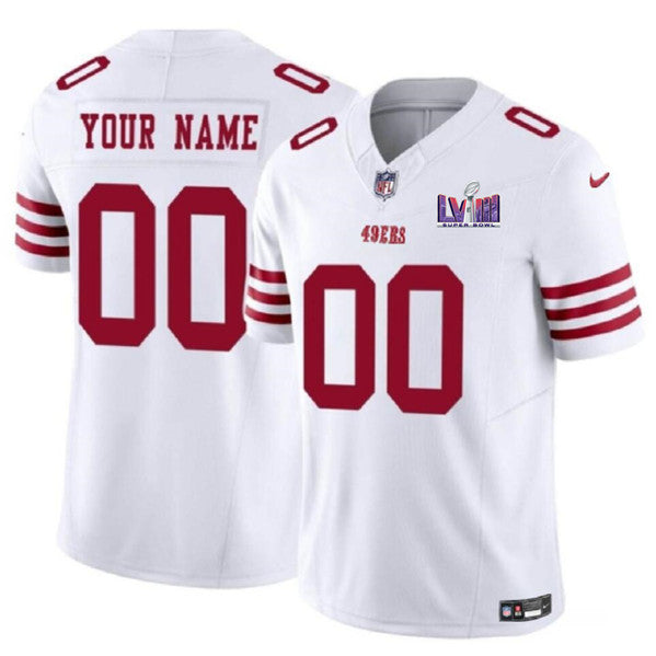 Custom San Francisco 49ers white FUSE jersey