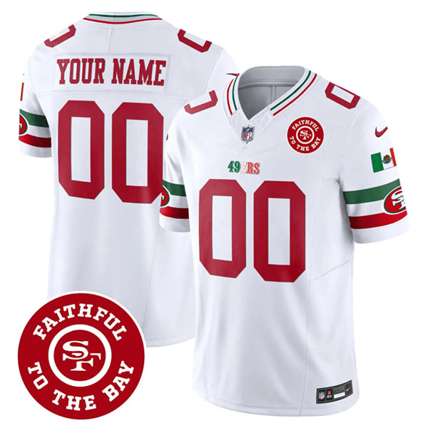 Custom San Francisco 49ers white FUSE jersey