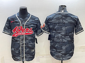 Custom San Francisco 49ers gray Camo jersey