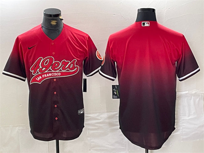 Custom San Francisco 49ers red-black jersey