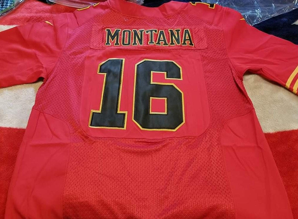 Custom San Francisco 49ers red jersey