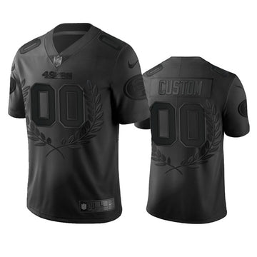 Custom San Francisco 49ers black Platinum jersey