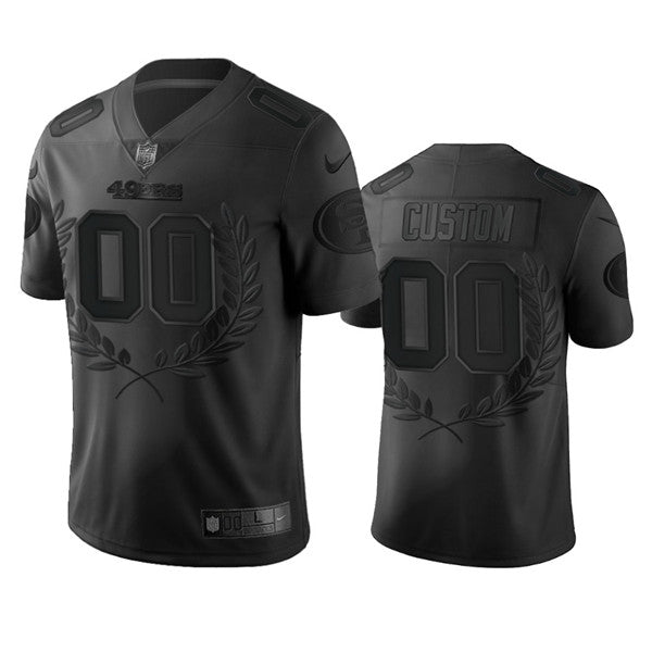 Custom San Francisco 49ers black Platinum jersey