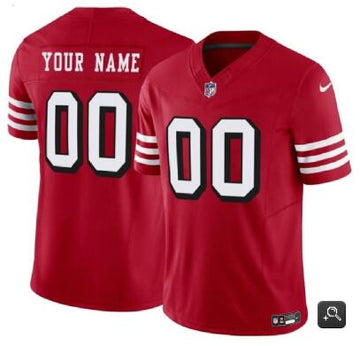 Custom San Francisco 49ers scarlet FUSE jersey