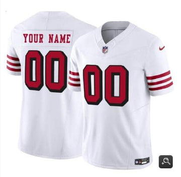 Custom San Francisco 49ers white FUSE jersey