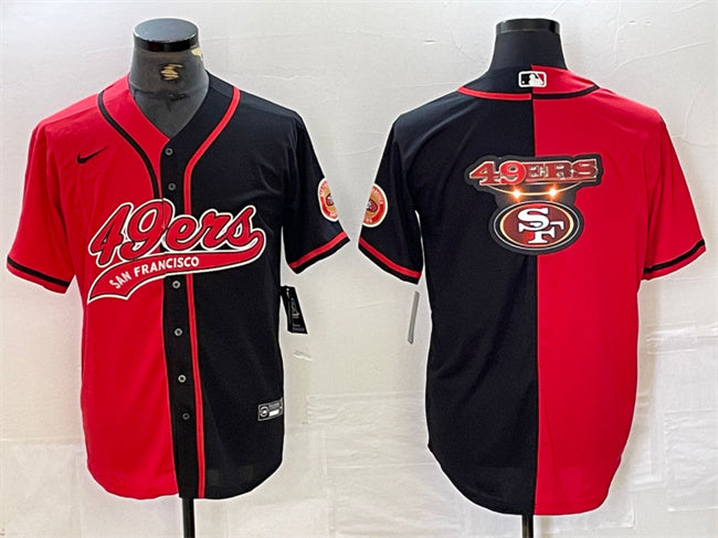 San Francisco 49ers red-black Split jersey