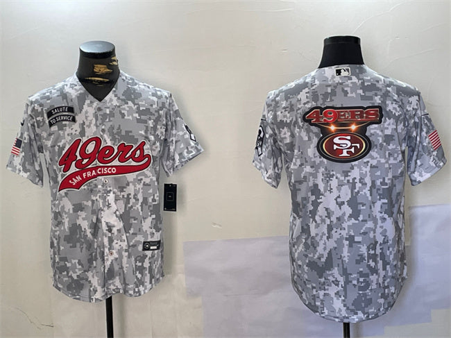 Team Big Logo San Francisco 49ers camo Salute To Service jersey
