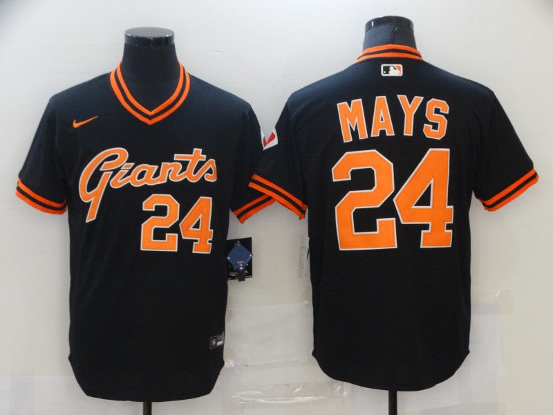 Willie Mays San Francisco Giants black jersey
