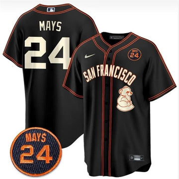 Willie Mays San Francisco Giants black jersey