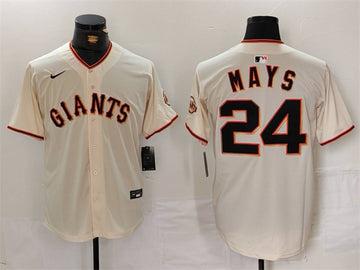 Willie Mays San Francisco Giants cream Home jersey