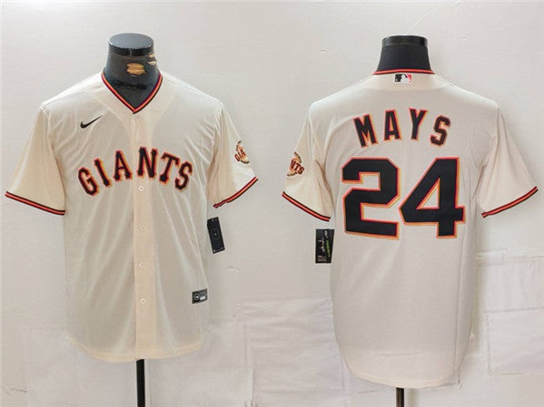 Willie Mays San Francisco Giants cream jersey