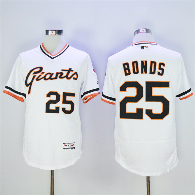 Barry Bonds San Francisco Giants white Throwback jersey